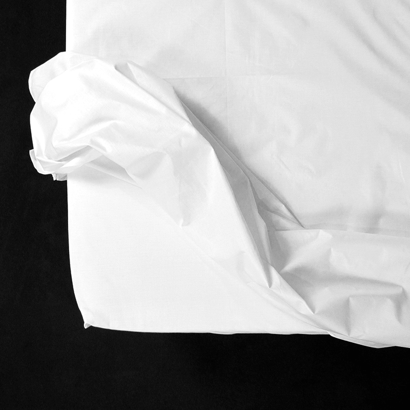 Sábanas de cama profundas de algodón, no planchadas, 150 x 200, color  blanco, microfibra cepillada, sábana bajera ajustable