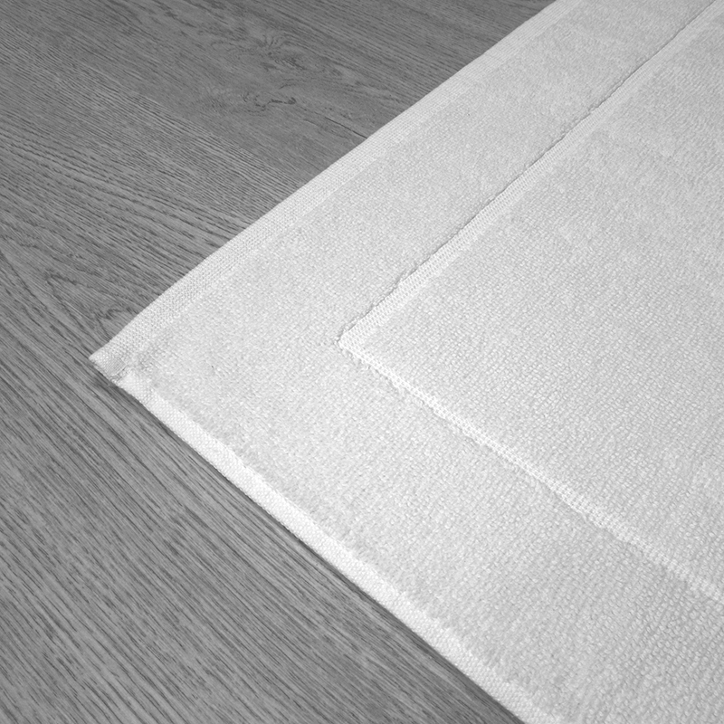 Alfombra blanca de baño 600 grs Color Blanco Tamaño toalla Alfombra (50x70)