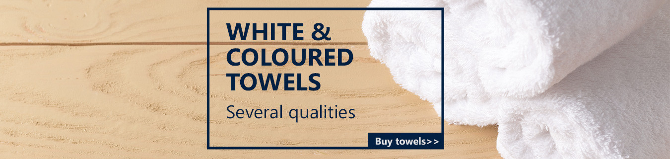 White and colour towels